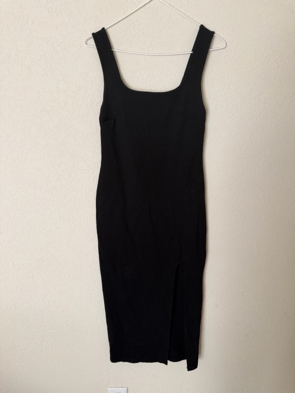 Classic Black Square-Neck Midi Dress Forever 21